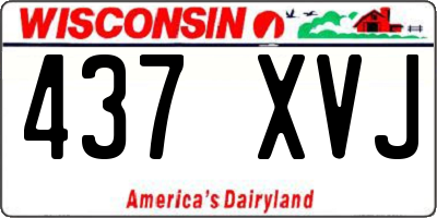 WI license plate 437XVJ