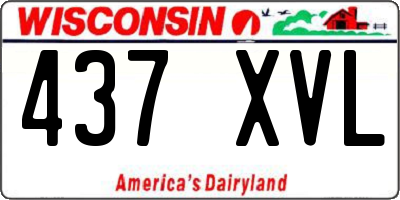 WI license plate 437XVL