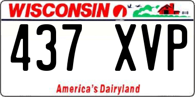 WI license plate 437XVP