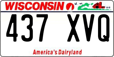 WI license plate 437XVQ