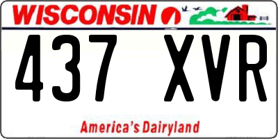 WI license plate 437XVR