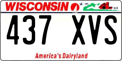 WI license plate 437XVS