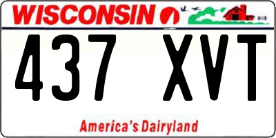 WI license plate 437XVT