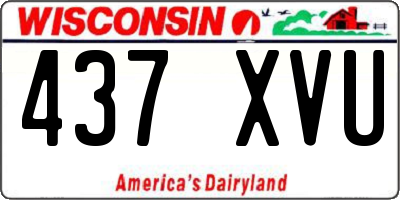 WI license plate 437XVU