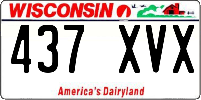 WI license plate 437XVX