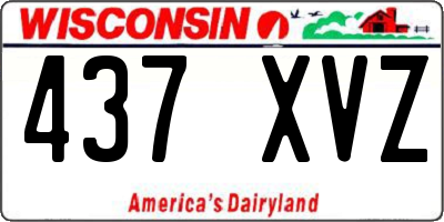 WI license plate 437XVZ