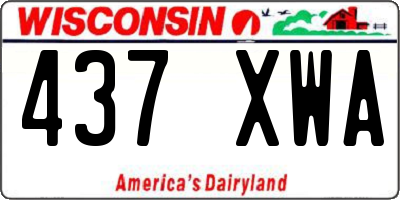WI license plate 437XWA
