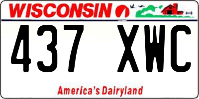 WI license plate 437XWC
