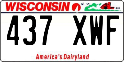 WI license plate 437XWF