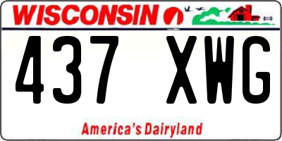 WI license plate 437XWG