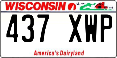 WI license plate 437XWP
