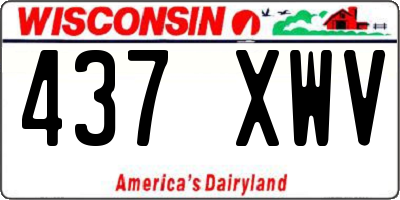 WI license plate 437XWV
