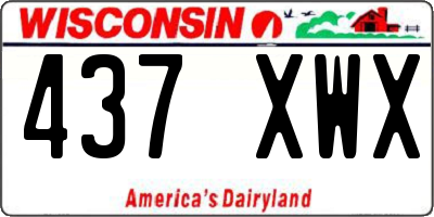 WI license plate 437XWX