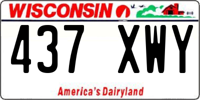 WI license plate 437XWY