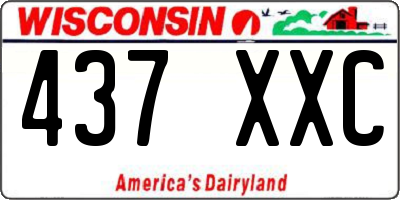 WI license plate 437XXC