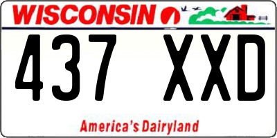 WI license plate 437XXD