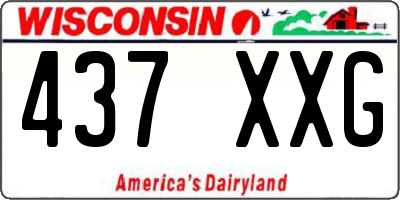 WI license plate 437XXG