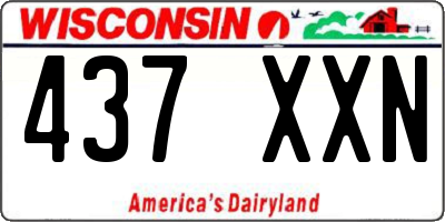 WI license plate 437XXN