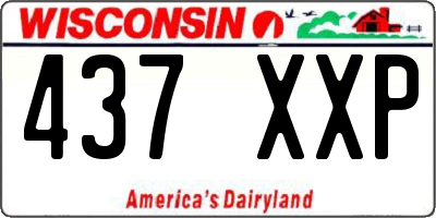 WI license plate 437XXP