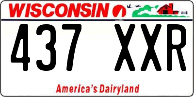 WI license plate 437XXR