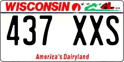 WI license plate 437XXS