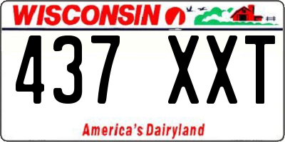WI license plate 437XXT