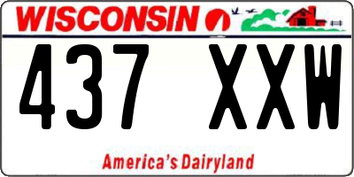 WI license plate 437XXW