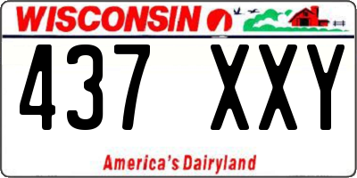 WI license plate 437XXY
