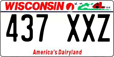 WI license plate 437XXZ
