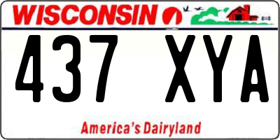WI license plate 437XYA