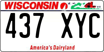 WI license plate 437XYC