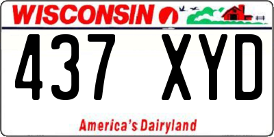 WI license plate 437XYD