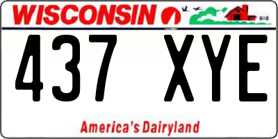 WI license plate 437XYE