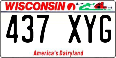 WI license plate 437XYG