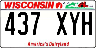 WI license plate 437XYH