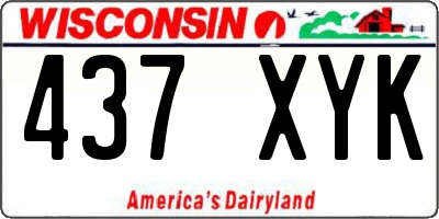 WI license plate 437XYK