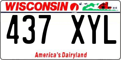 WI license plate 437XYL