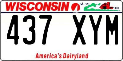 WI license plate 437XYM