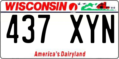 WI license plate 437XYN