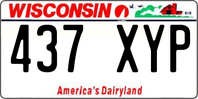 WI license plate 437XYP