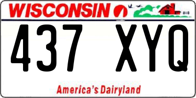 WI license plate 437XYQ