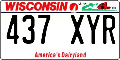 WI license plate 437XYR