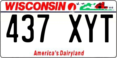 WI license plate 437XYT