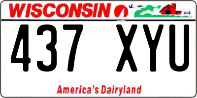 WI license plate 437XYU