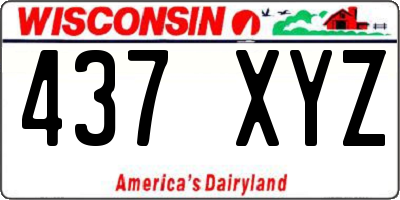 WI license plate 437XYZ