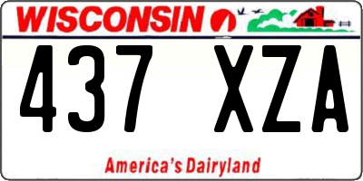WI license plate 437XZA