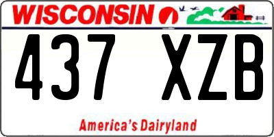 WI license plate 437XZB