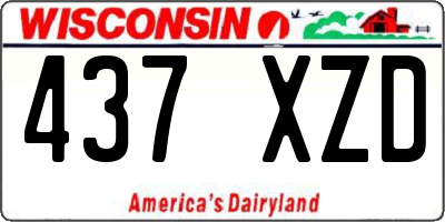 WI license plate 437XZD