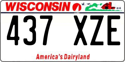 WI license plate 437XZE