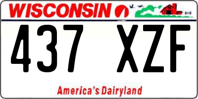 WI license plate 437XZF